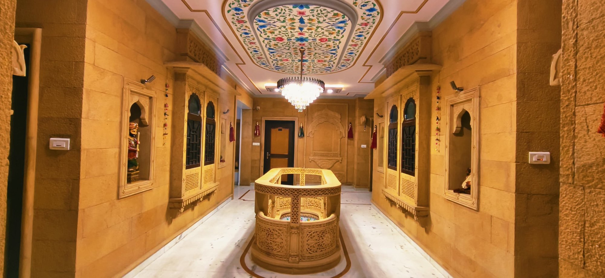 Sandstone interiors at Hotel Moonlight
